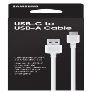 Samsung EP-DN930CWEGUS USB-C to USB-A Sync and Transfer Cable, 1 Meter, White