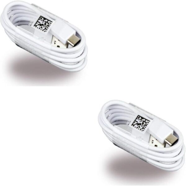 Samsung USB-C Data Charging Cables for Galaxy S9/S9 Plus/S8/S8+/Note8  EP-DN930CWE - White (Pack Of 2)