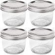 Wide Mouth Mason Jar 8 oz – (4 Pack)